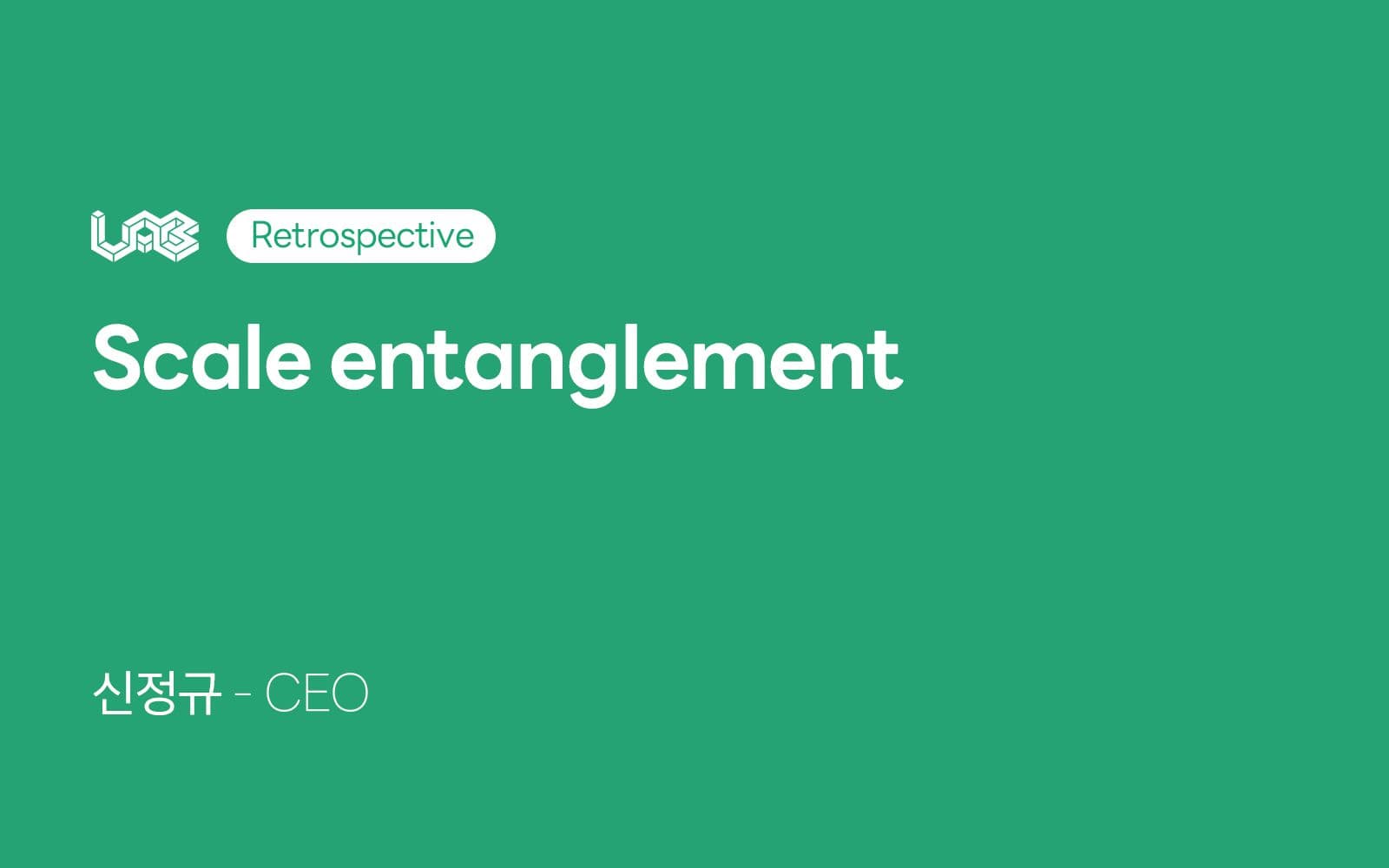 Scale entanglement