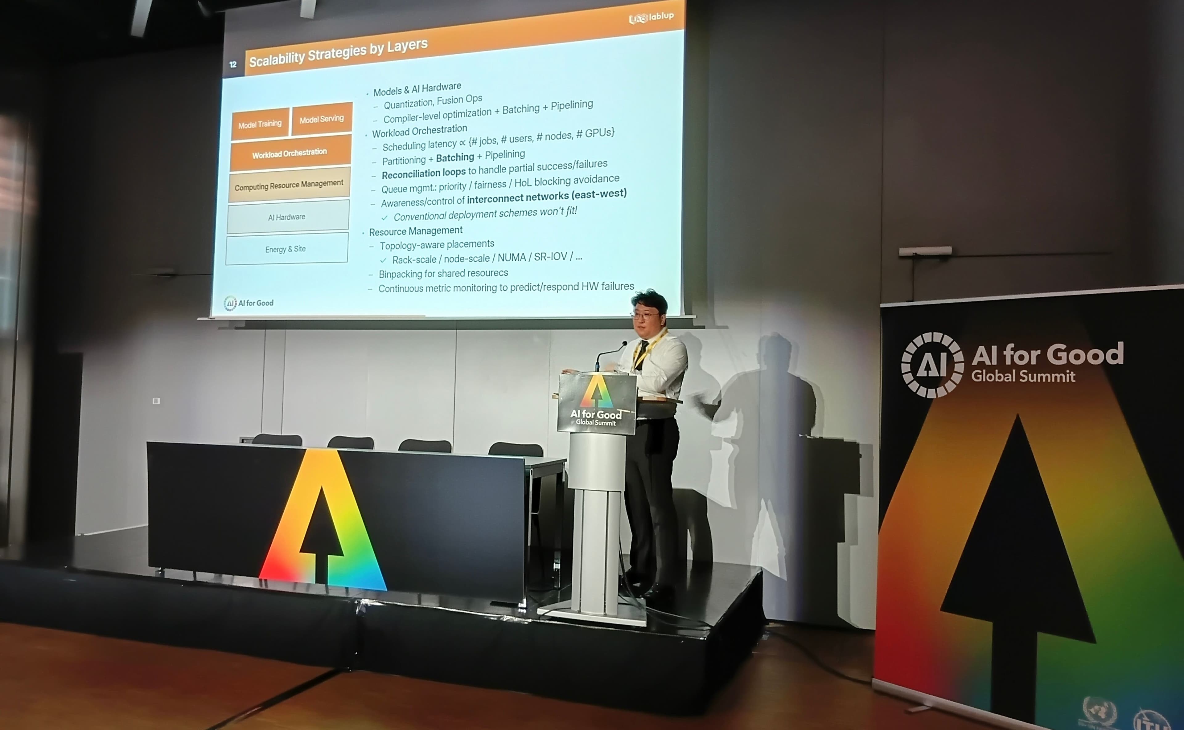 Lablup presents an AI infrastructure operations case study at the UN AI for Good Global Summit 2026